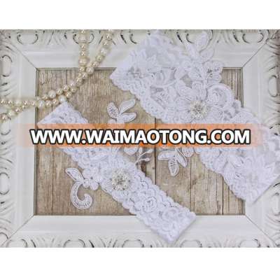 Customized Bridal Lvory Lace Garter