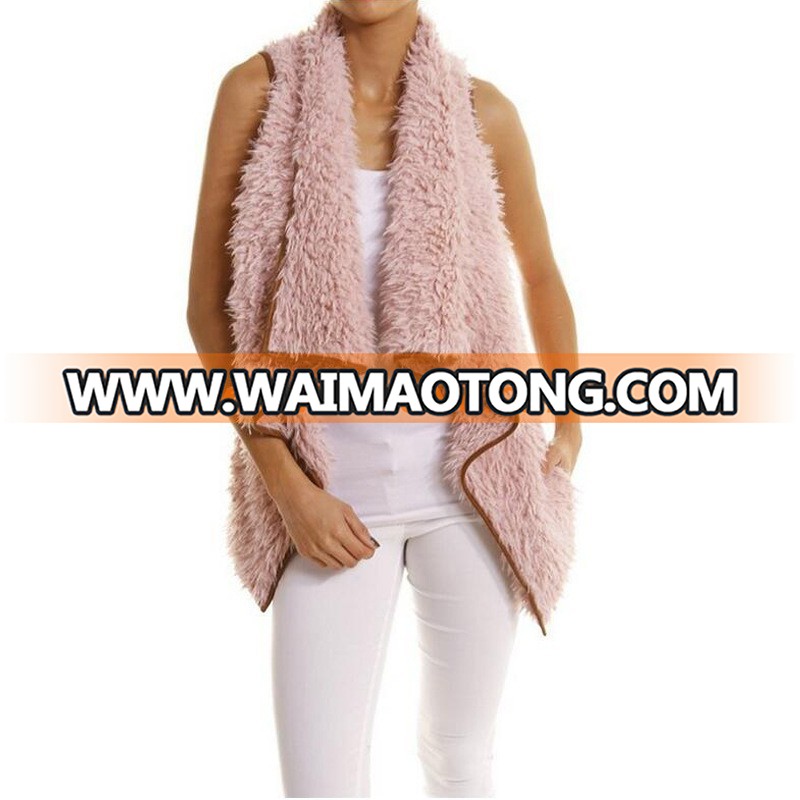 Top Sale Women Fleece Winter Sherpa Fur Vest