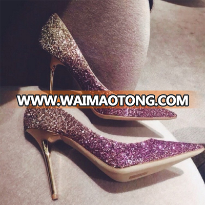 New Arrival Glitter Pointed Women's High Heels